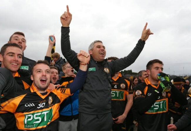 Stephen Stack celebrates after the game