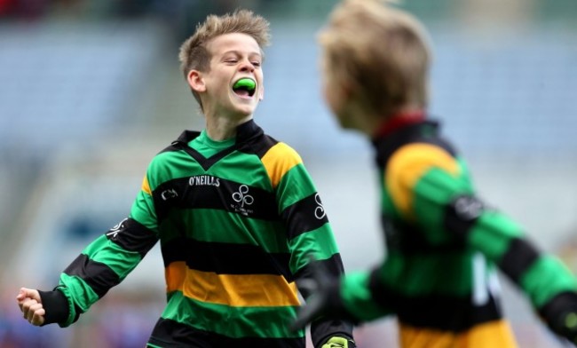 Brian Hayes celebrates at the final whistle