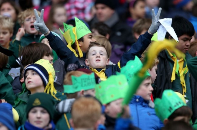 A Hollypark fan during the game