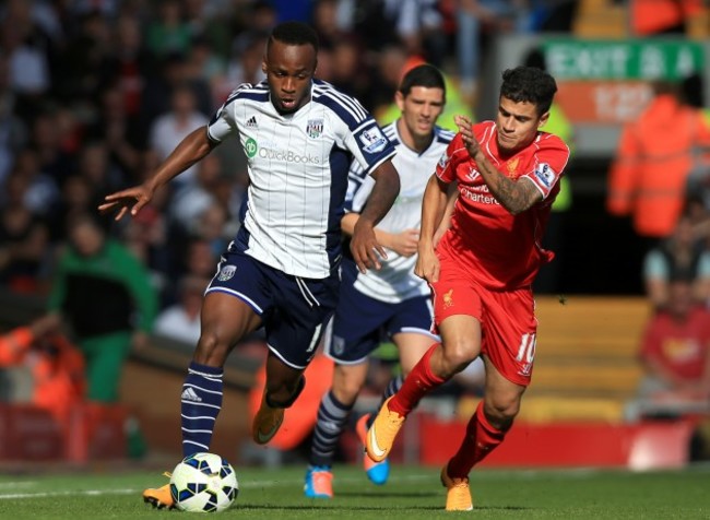 Soccer - Barclays Premier League - Liverpool v West Bromwich Albion - Anfield