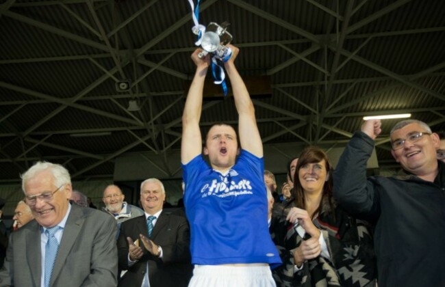 Pa Bourke raises the Dan Breen Cup