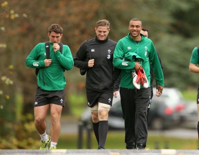 Ian Keatley, Jamie Heaslip and Simon Zebo