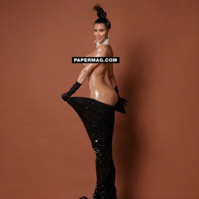 We told you there was more to come. @kimkardashian shot by #JeanPaulGoude for our #BreakTheInternet issue. Click for the #NSFW image in our bio.