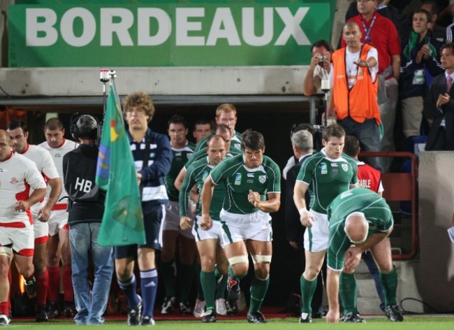 Donncha O'Callaghan leads the team