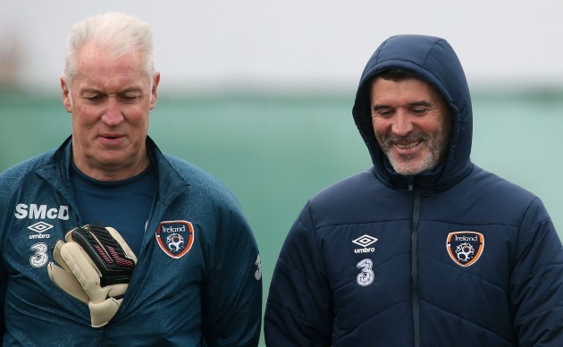 Seamus McDonagh and Roy Keane