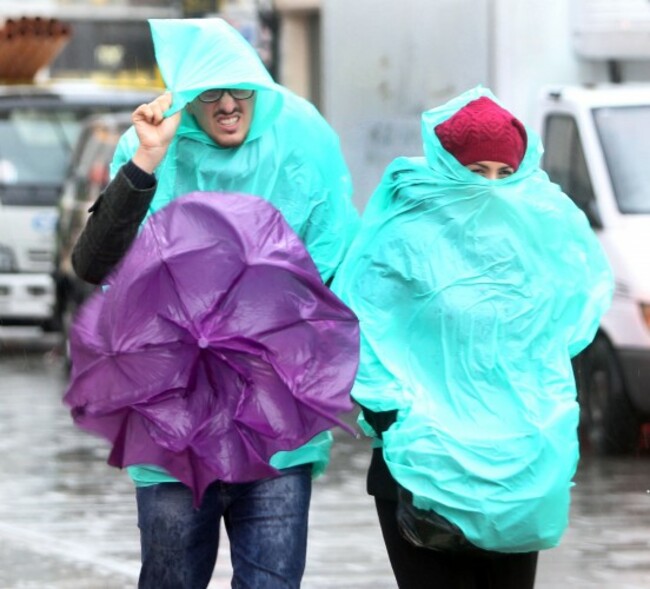 Dublin Weather Scenes. Pictured people