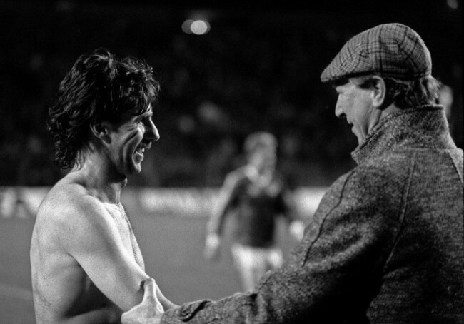 Mark Lawrenson and Jack Charlton