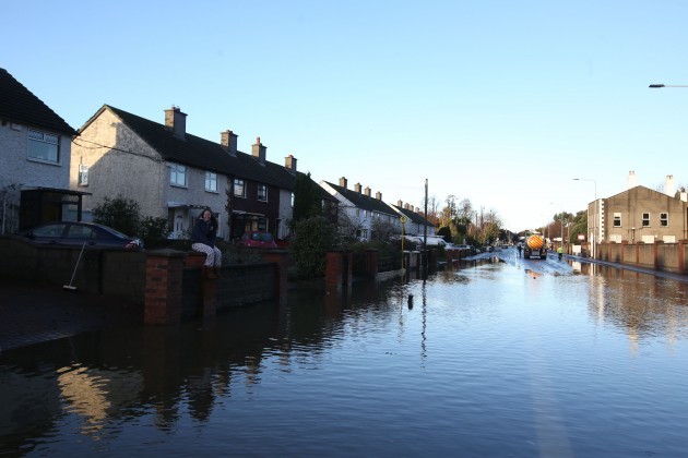 14/11/2014. Dublin Floods. Pictured flood water fr