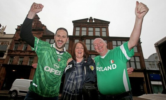 Ireland and Scotland supporters in Glasgow 14/11/2014