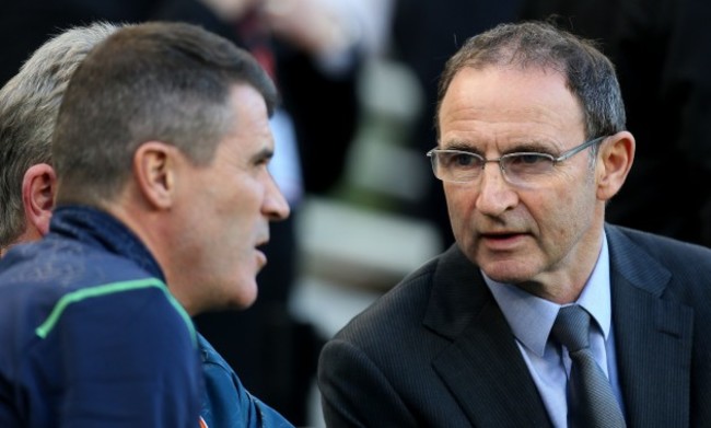 Martin O&Otilde;Neill with Roy Keane