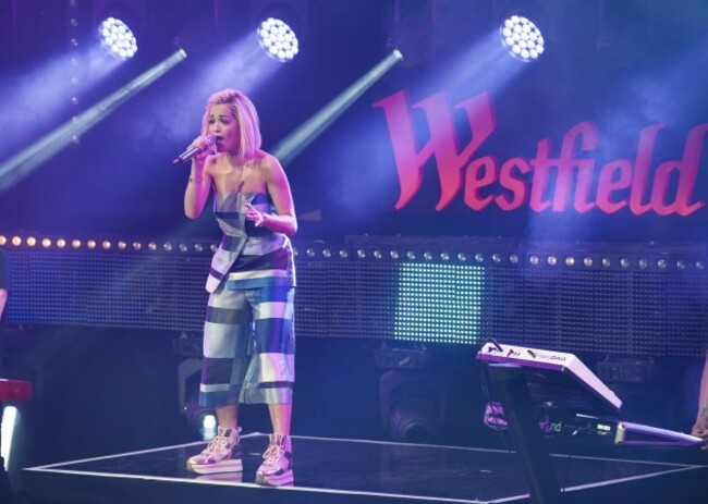 Westfield Shopping Centre Christmas Lights Switch On - Rita Ora - London