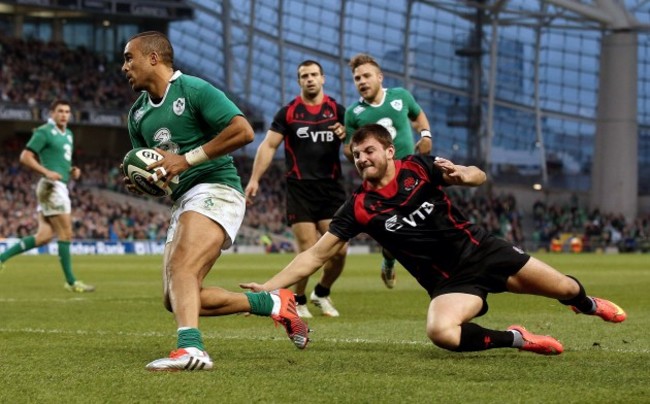 Simon Zebo scores his side's third try