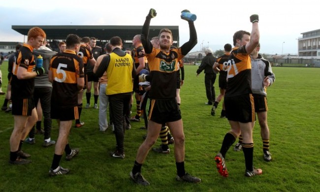 David Mannix celebrates