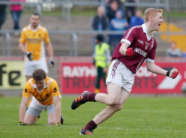 Christopher Bradley celebrates after scoring a goal