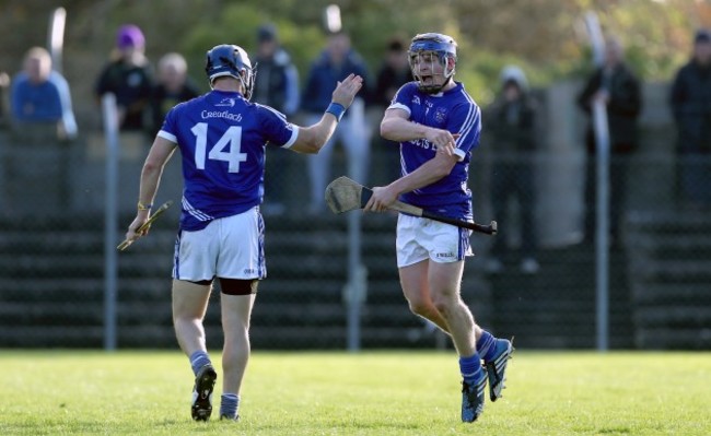 Padraic Collins celebrates scoring