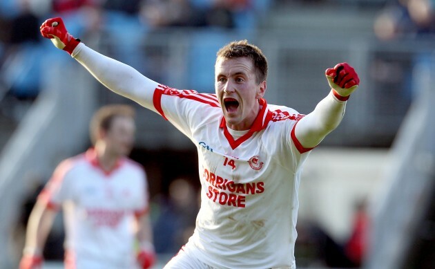 Cillian O'Connor celebrates at the final whistle