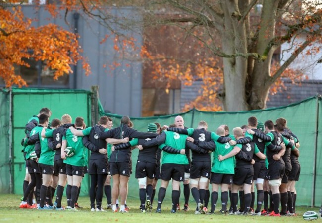 Paul O'Connell speaking to the players today 18/11/2014