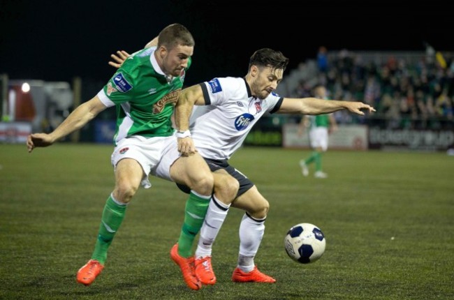 Richie Towell with Gearoid Morrissey