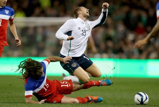 Anthony Pilkington with Kyle Beckerman