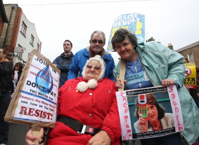 Water Protests. Pictured James, Kathle