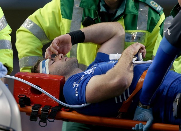 Fergus McFadden goes off injured