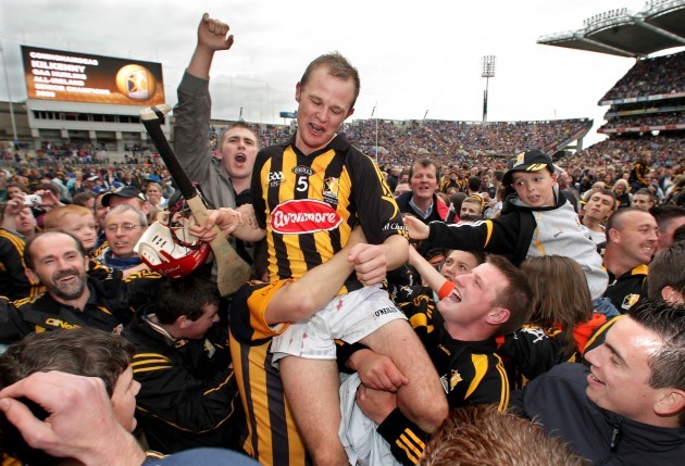Tommy Walsh is lifted shoulder high by the crowd