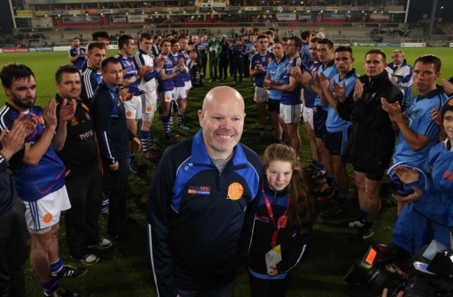 Anto Finnegan along daughter Ava after the game