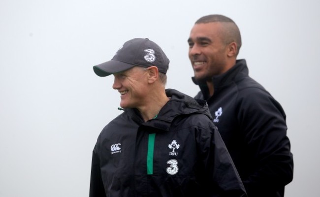 Joe Schmidt and Simon Zebo