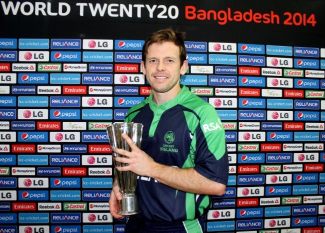 Ed Joyce with his Man of the Match award