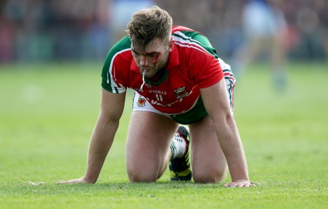 Aidan O'Shea injured just before half time