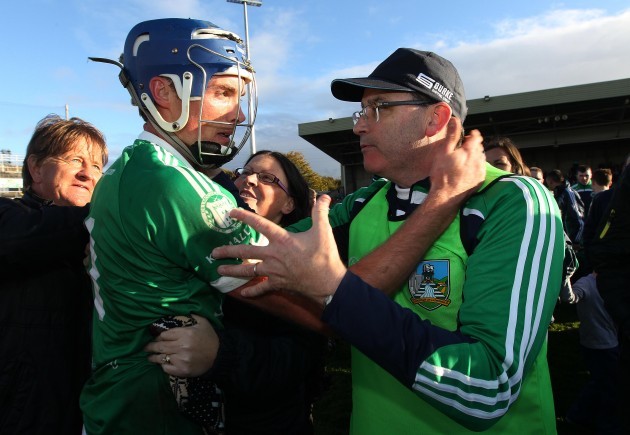 Gavin O'Mahony celebrates with Ger O'Loughlin