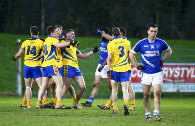 The Nire team celebrate the final whistle