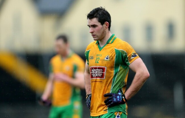 Mike Farragher dejected at the final whistle