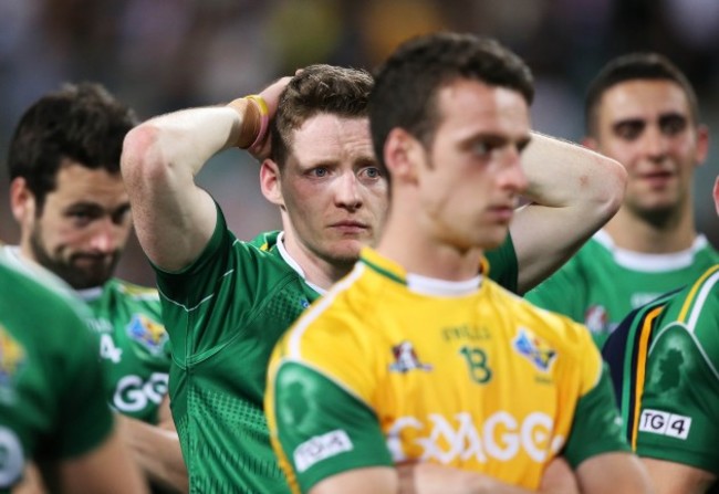 A dejected Conor McManus