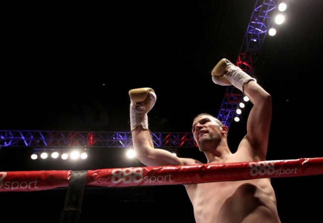 John Joe Nevin celebrates after a first round knockout