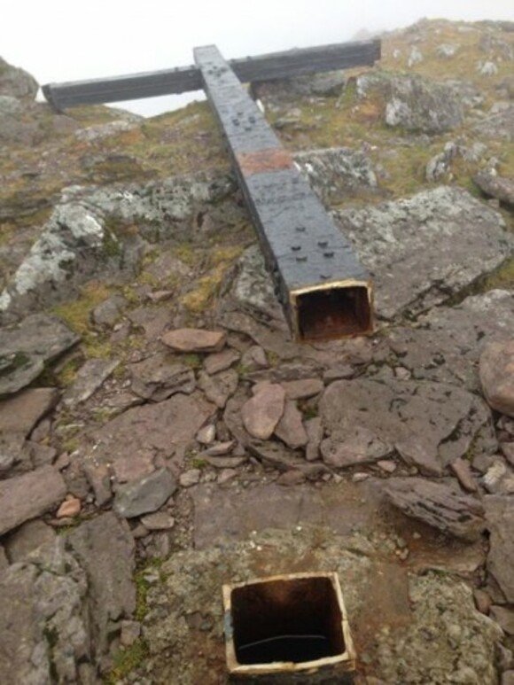 The 5 Metre Tall Steel Cross On Carrauntoohil Has Been Cut Down