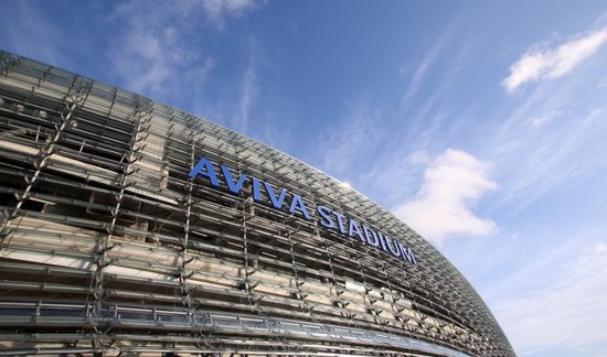 General view of Aviva stadium ahead of the game