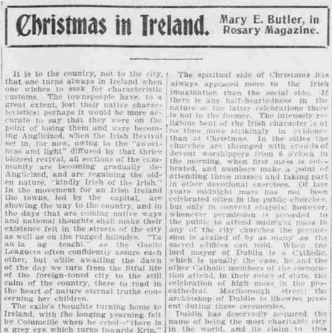 christmas ireland 1901