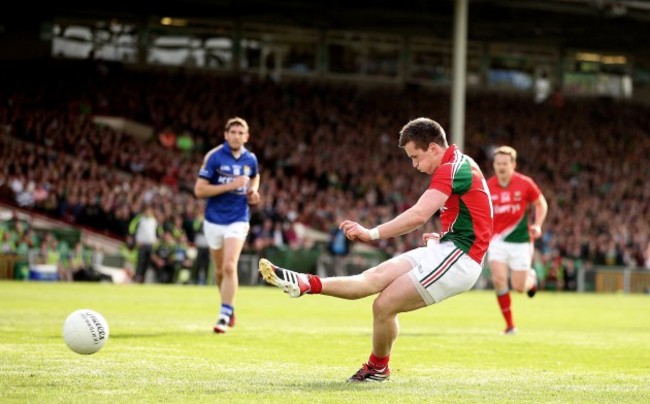 Cillian O'Connor scores his side's opening goal from a penalty