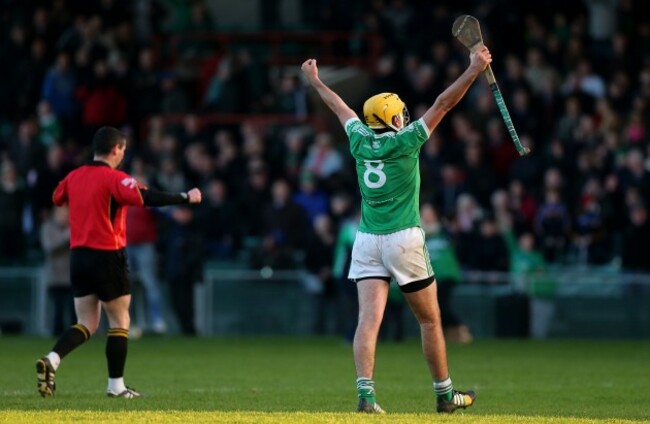Jake Mulcahy celebrates at the final whistle