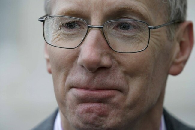 North Ireland Talks. DUP Gregory Campbell, left, MP of East Londonderry, speaking with the media outside Stormont today (). Gregory Campbell strongly dismissed recent claims by the media that the DUP were divided over the talks to devolve