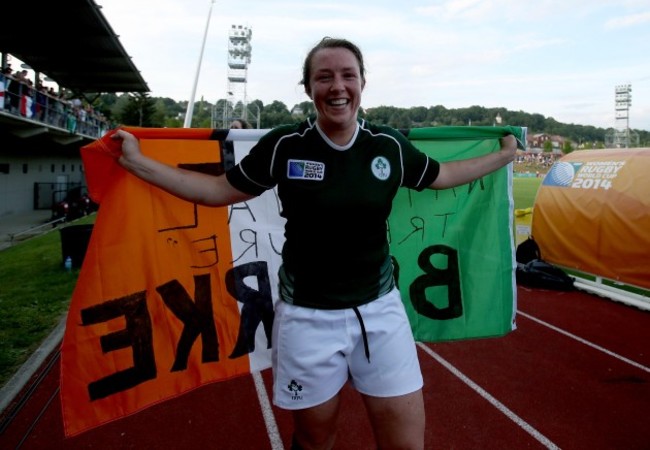 Gillian Bourke celebrates