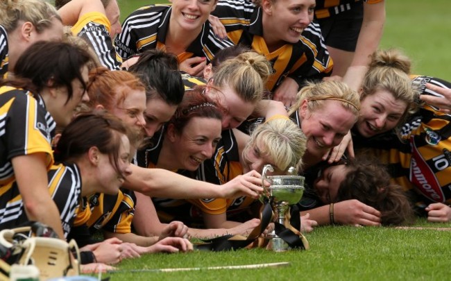 KilkennyÕs players celebrate after the game