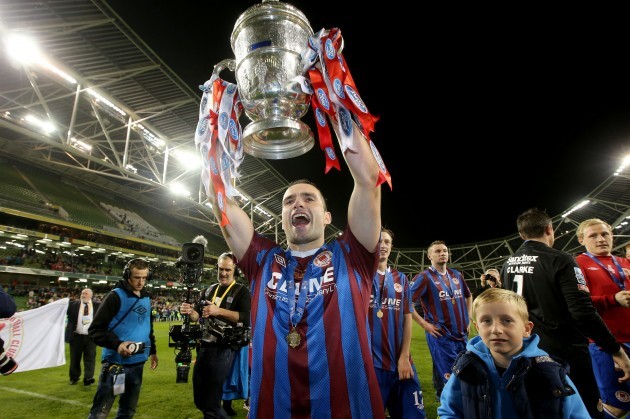 Christy Fagan celebrates with The FAI Ford Cup