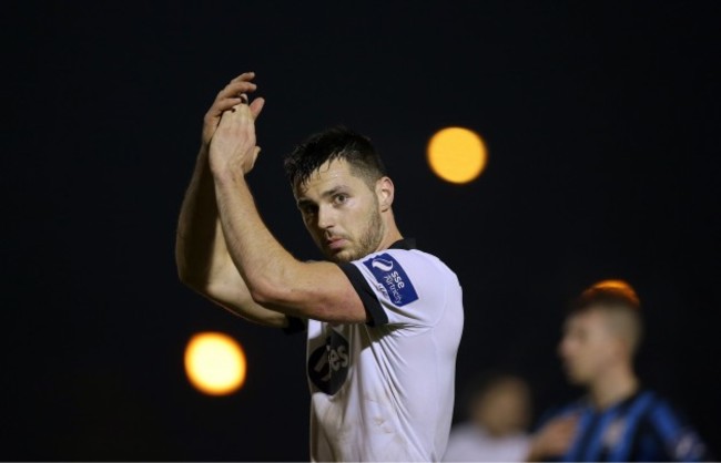 Patrick Hoban applauds the fans