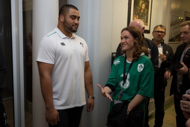 Rodney Ah You with Professor Rhona Mahony