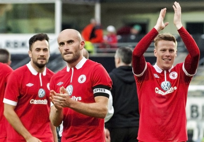 Alan Keane and Danny North celebrate after the game  17/7/2014