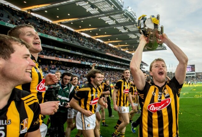 Aidan Fogarty celebrates with the Liam McCarthy