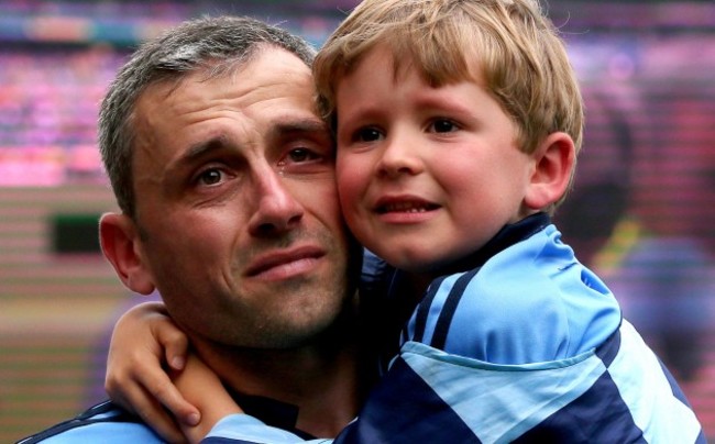 Alan Brogan with his son Jamie after the game