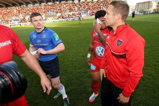 Brian O'Driscoll and Jonny Wilkinson after the game